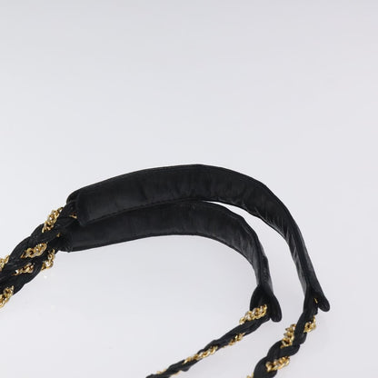 Bally Vintage Chain Shoulder Bag Quilted Leather, BLACK, LEATHER, Shoulder bag