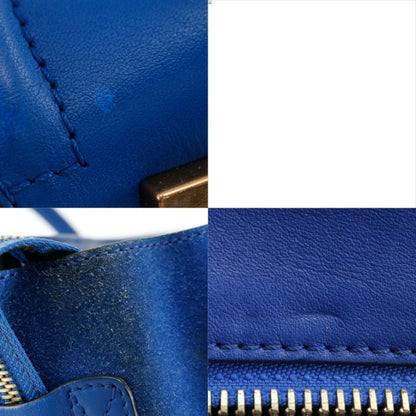Celine Luggage Bag Suede, BLUE, SUEDE, Handbag
