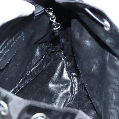 Salvatore Ferragamo Flap Buckle Backpack Printed Neoprene, BLACK, NYLON, Backpack