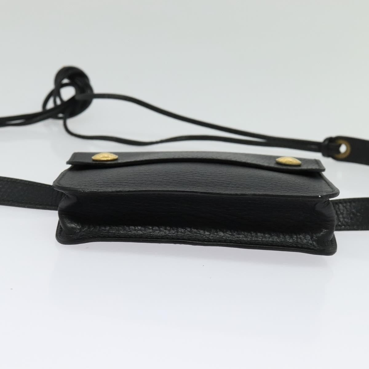 Hermes Pochette Green Waist Bag Leather, BLACK, LEATHER, Clutche & pouche