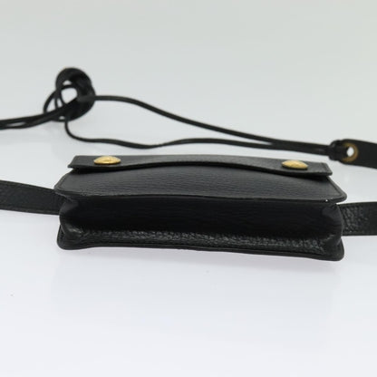 Hermes Pochette Green Waist Bag Leather, BLACK, LEATHER, Clutche & pouche