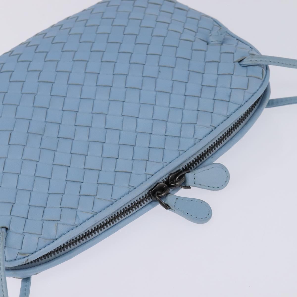 Bottega Veneta Nodini Crossbody Bag Intrecciato Nappa, BLUE, LEATHER, Crossbody bag