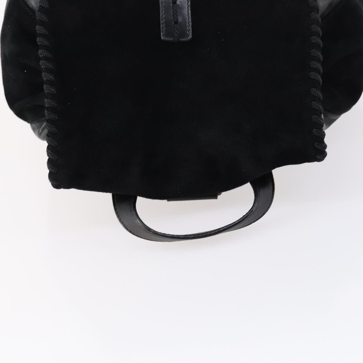 Prada Vela Double Front Pocket Backpack Leather, BLACK, LEATHER, Backpack