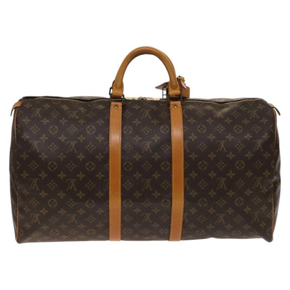 Louis Vuitton Keepall Bag Monogram Canvas, BROWN, CANVAS, Travel bag