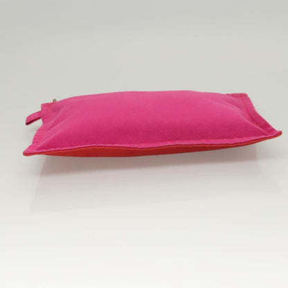 Hermes Bora Bora Pouch Toile, PINK, CANVAS, Clutche & pouche