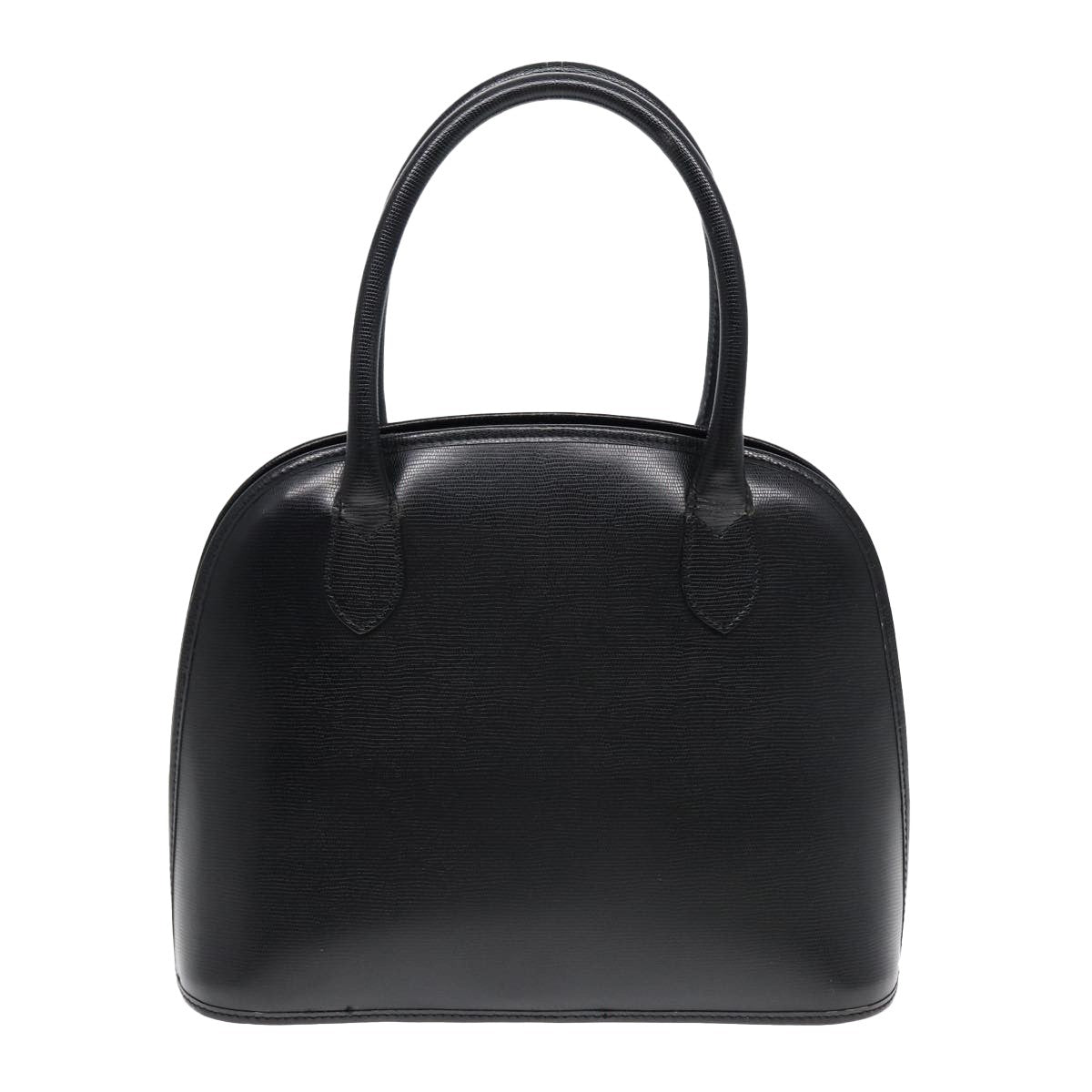 Celine Circle Logo Handbag Leather, BLACK, LEATHER, Handbag