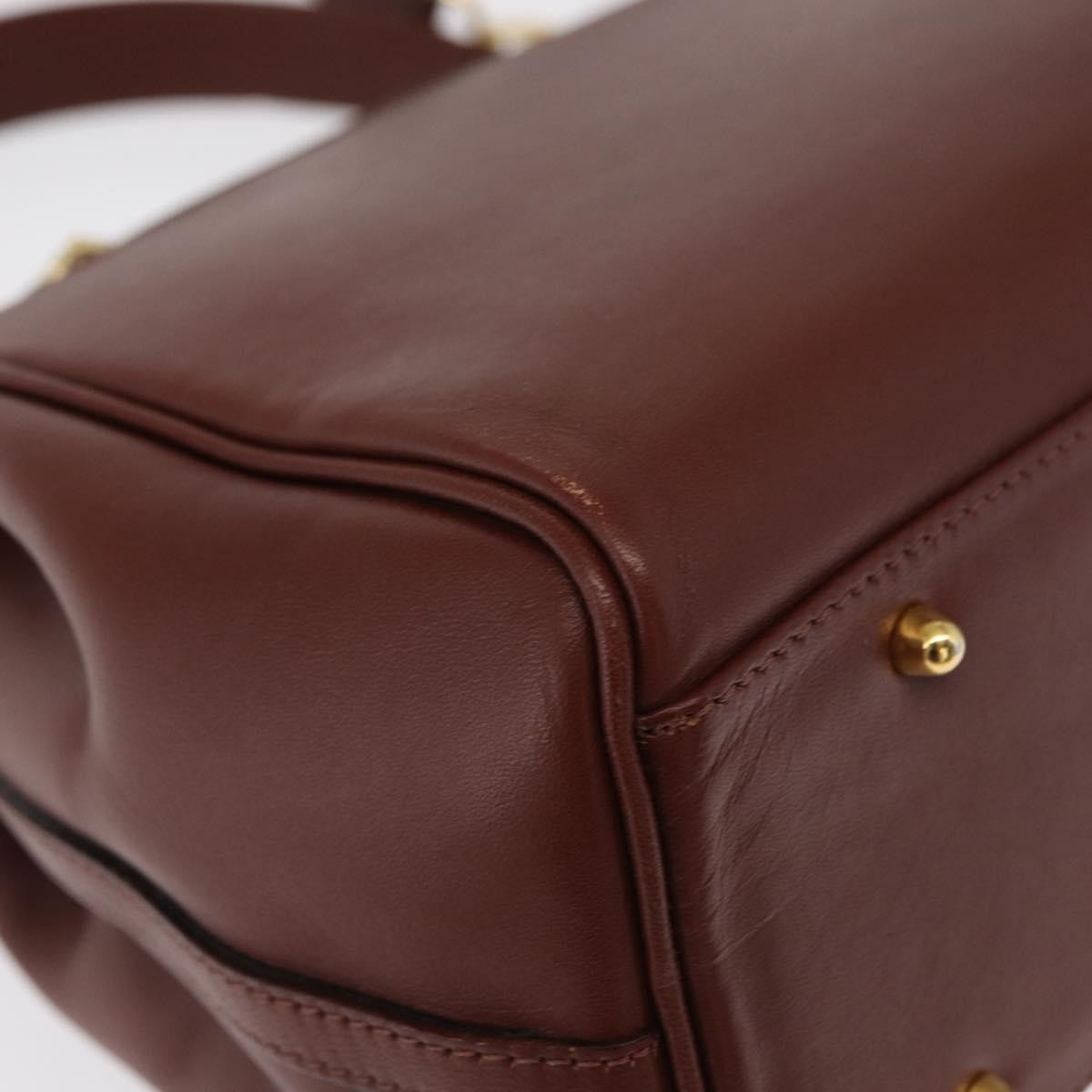 Valentino Garavani Vintage Handbag Leather, BURGUNDY, LEATHER, Handbag