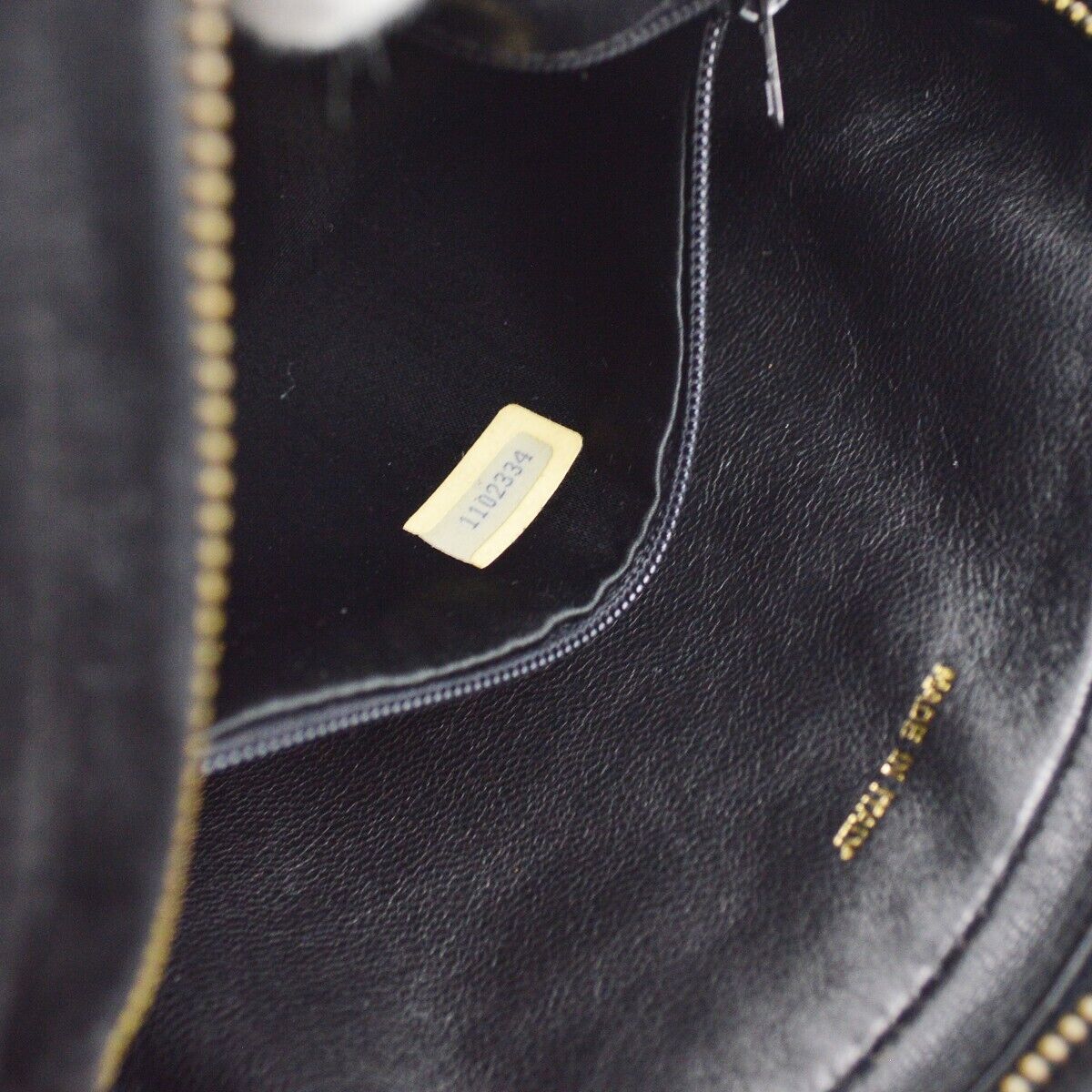 Chanel Vintage Tambourine Crossbody Bag Suede, BLACK, SUEDE, Clutche & pouche