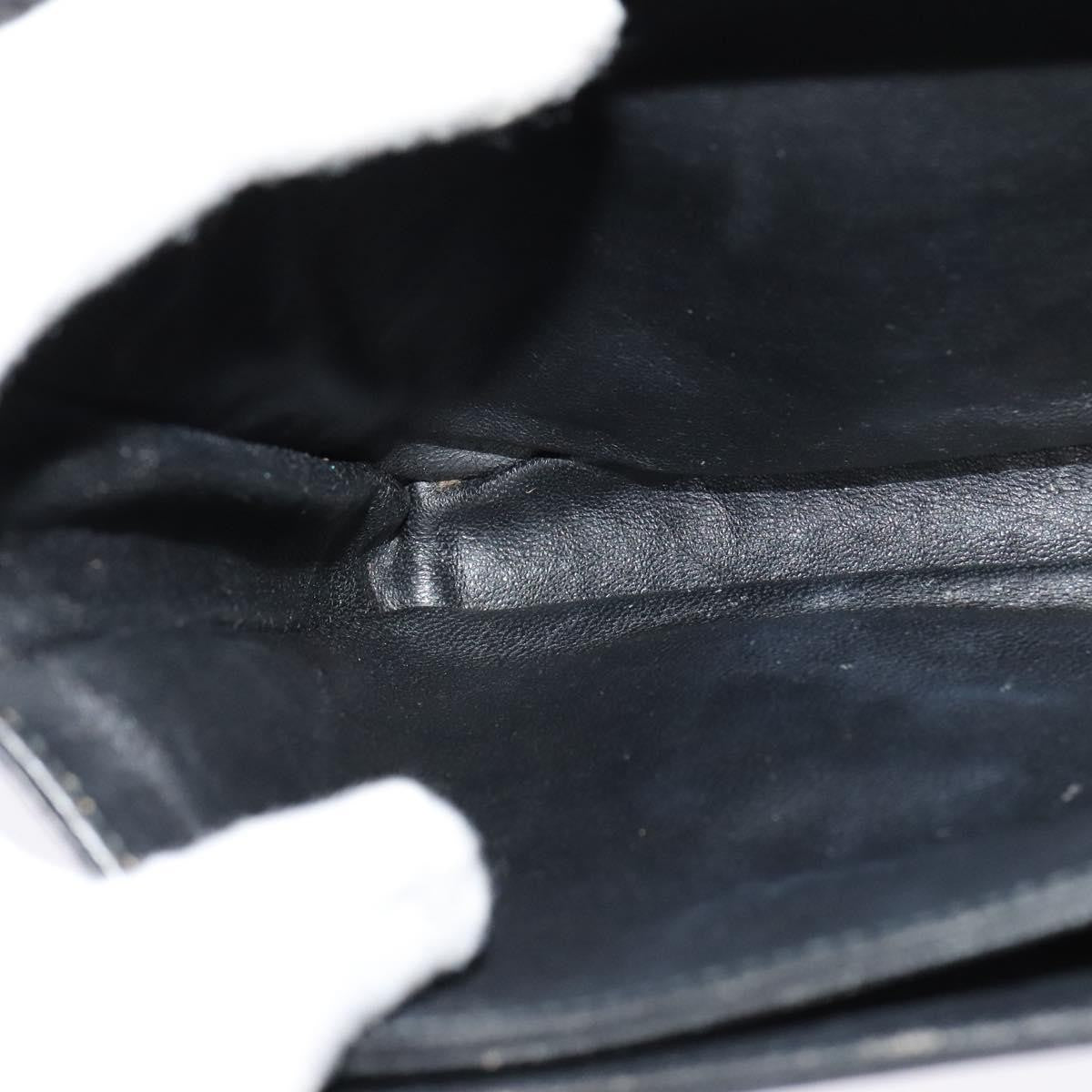 Gucci Vintage Flap Crossbody Bag Leather, BLACK, LEATHER, Shoulder bag