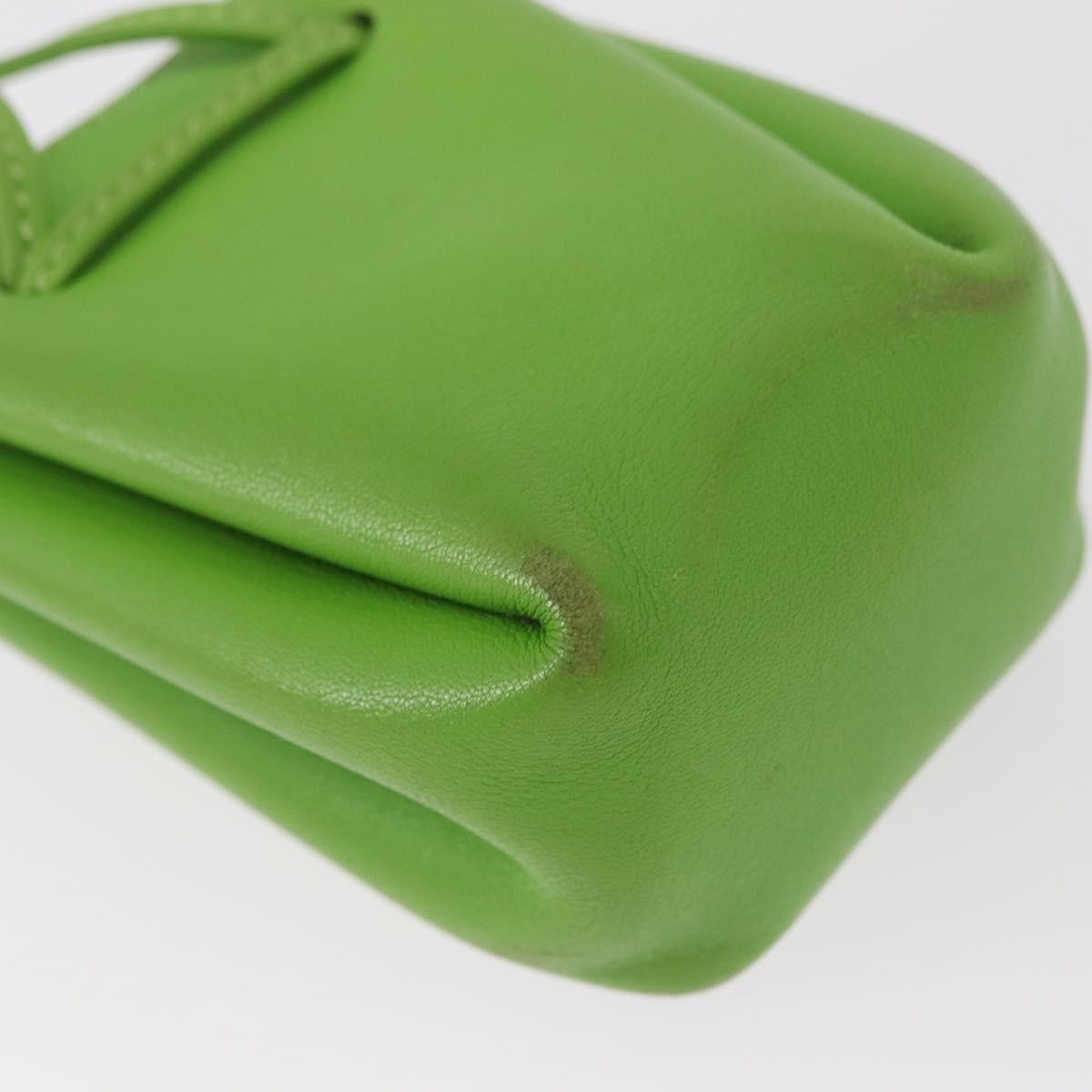 Hermes Vespa Pouch Leather, GREEN, LEATHER, Clutche & pouche