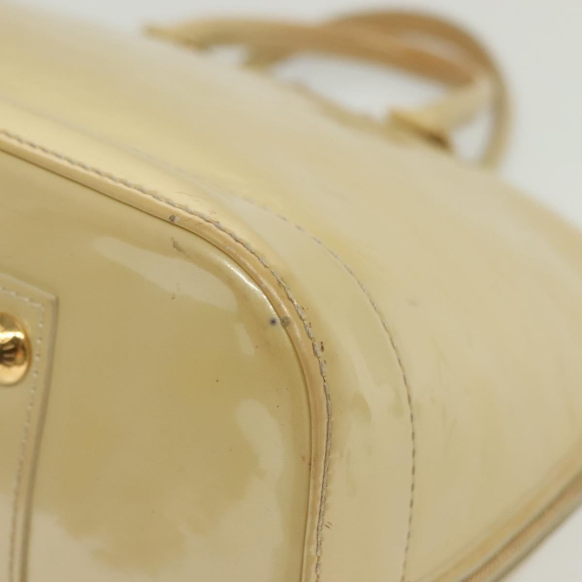 Louis Vuitton Alma Handbag Monogram Vernis, BEIGE, PATENT_LEATHER, Handbag