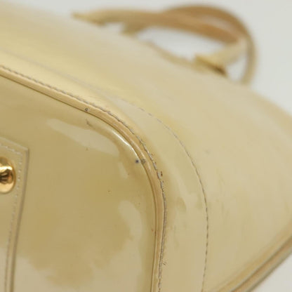 Louis Vuitton Alma Handbag Monogram Vernis, BEIGE, PATENT_LEATHER, Handbag