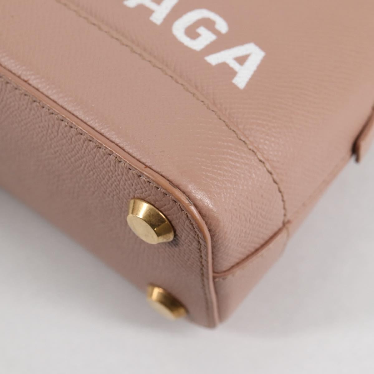 Balenciaga Logo Ville Bag Leather, PINK, LEATHER, Handbag