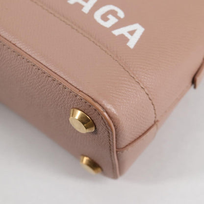 Balenciaga Logo Ville Bag Leather, PINK, LEATHER, Handbag