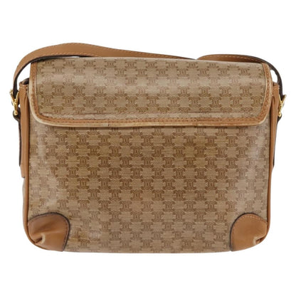 Celine Macadam Shoulder Bag PVC Leather, Beige, PVC + Canvas, Shoulder Bag