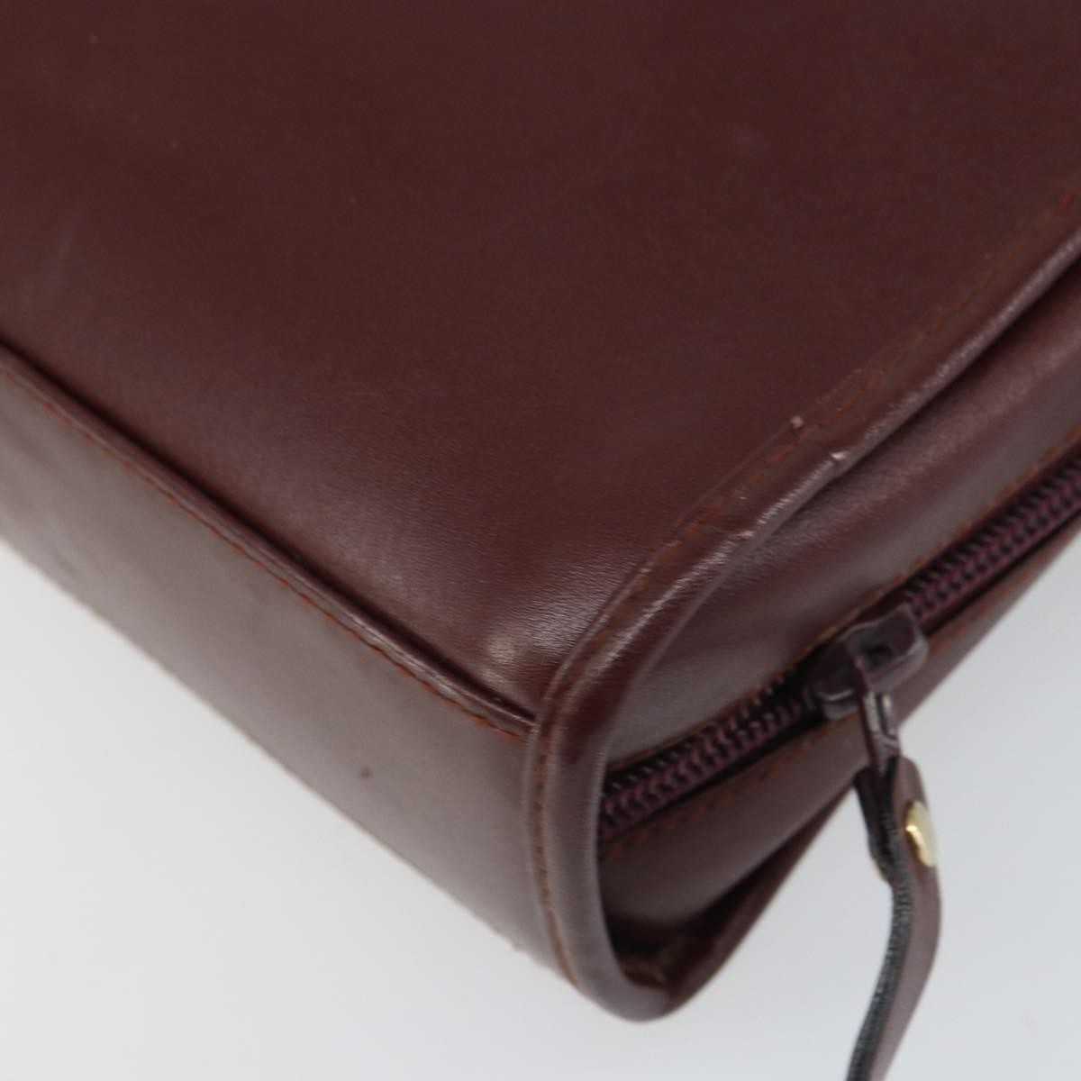cartier Must de Cartier Clutch bag Leather, BURGUNDY, LEATHER, Clutche & pouche