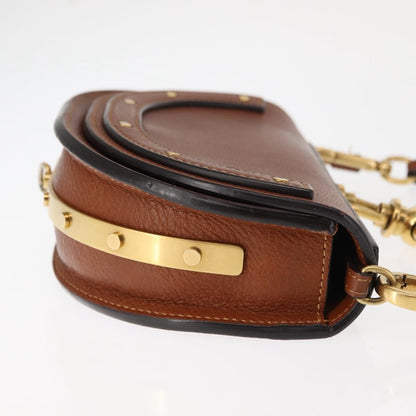 Chloe Nile Crossbody Bag Leather, BROWN, LEATHER, Crossbody bag