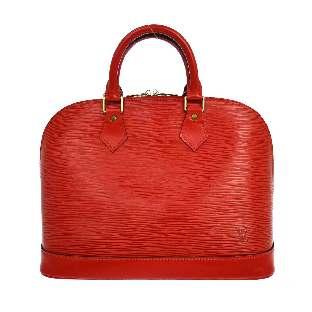 Louis Vuitton Vintage Alma Handbag Epi Leather, Red, Leather, Handbag