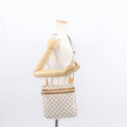 Louis Vuitton Bosphore Pochette Damier, WHITE, CANVAS, Shoulder bag