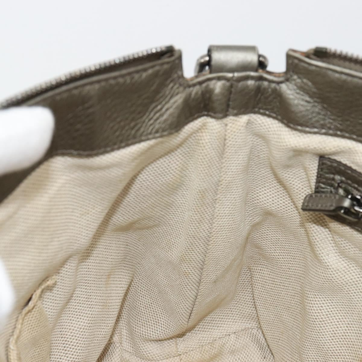 Gucci Soho Convertible Top Handle Bag Leather, Silver, Leather, Handbag