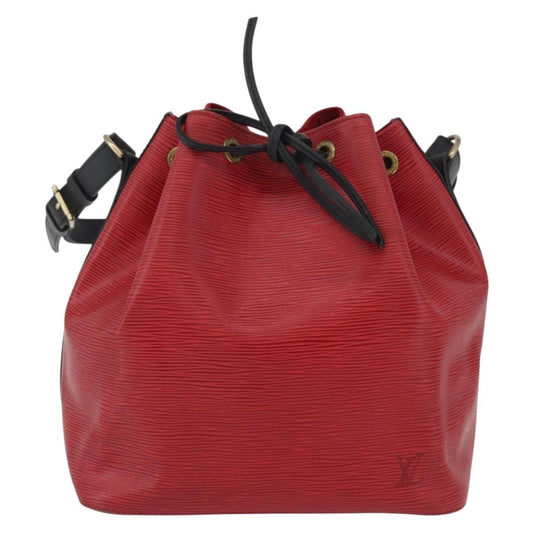 Louis Vuitton Bicolor Petit Noe Handbag Epi Leather, RED, LEATHER, Shoulder bag