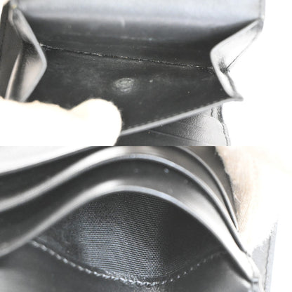 Celine Triomphe Trifold Wallet Leather, BLACK, LEATHER, Wallets