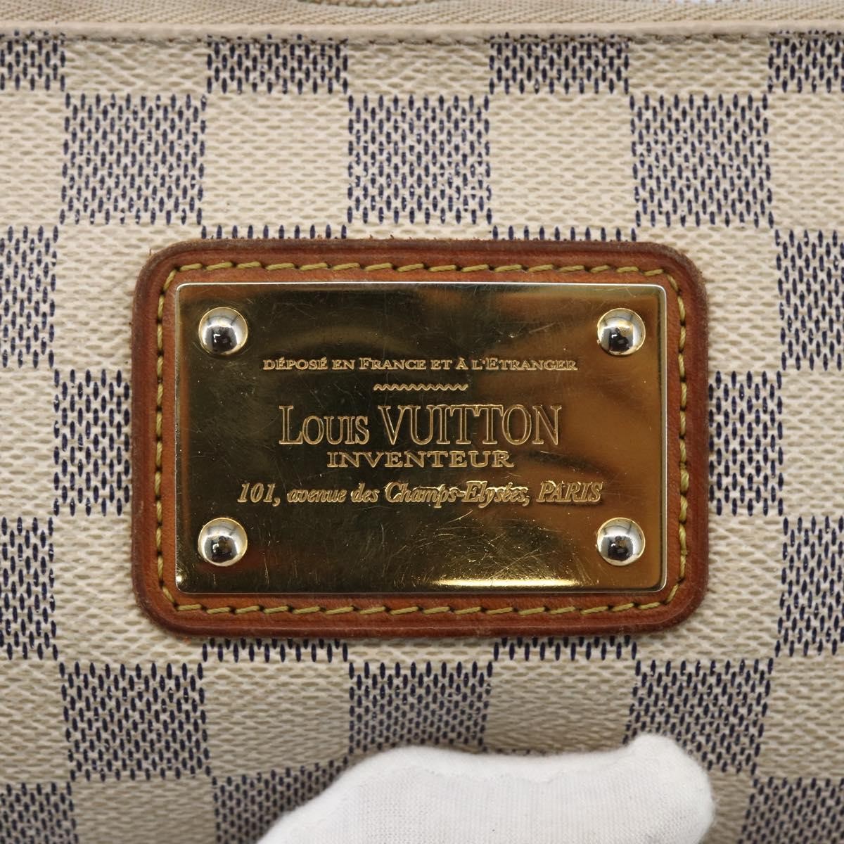 Louis Vuitton Eva Handbag Damier, WHITE, CANVAS, Shoulder bag