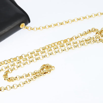 Salvatore Ferragamo Chain Flap Shoulder Bag Leather, BLACK, LEATHER, Shoulder bag