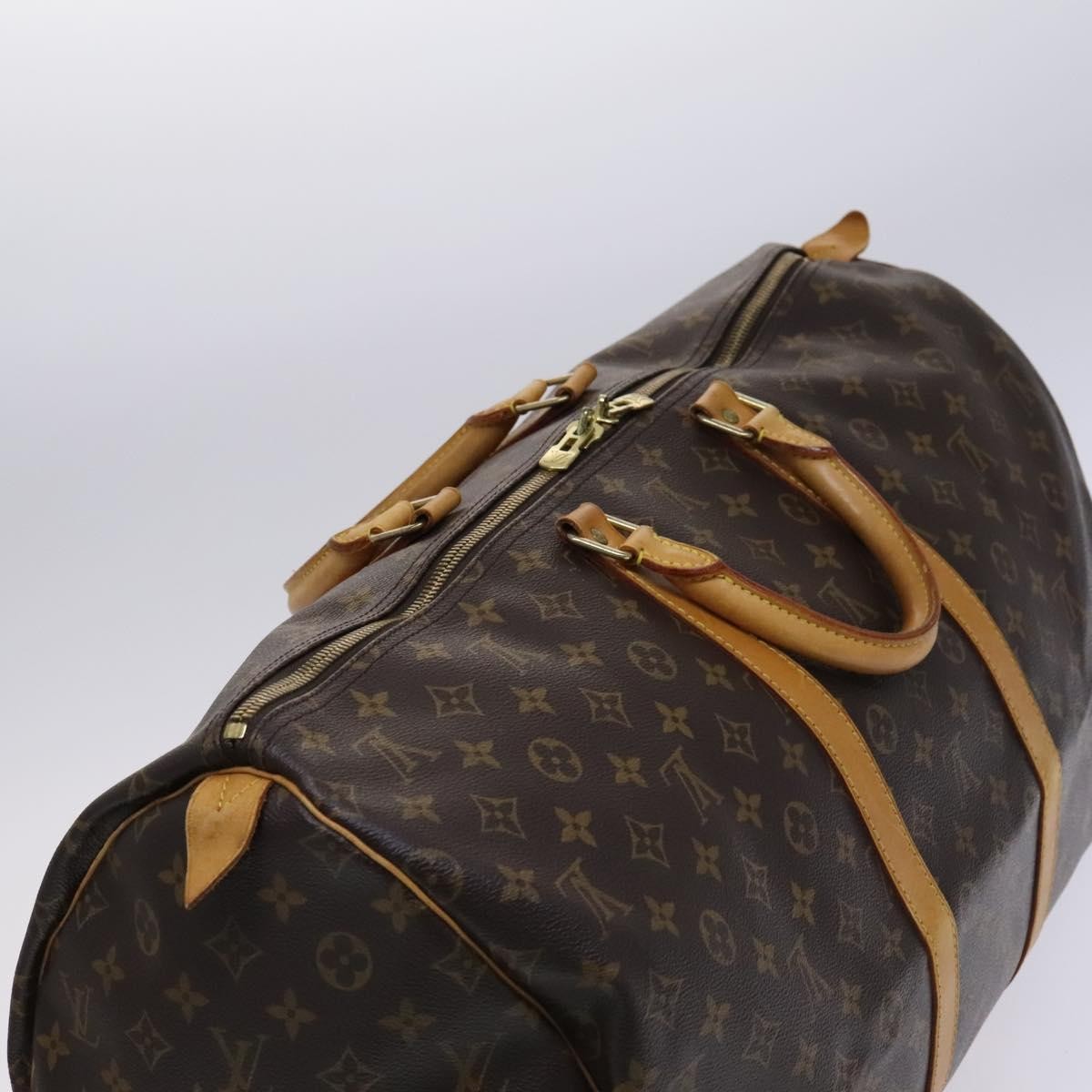 Louis Vuitton Keepall Bag Monogram Canvas, BROWN, CANVAS, Travel bag