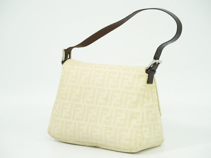 Fendi Mamma Baguette Zucca canvas, BEIGE, CANVAS, Shoulder bag