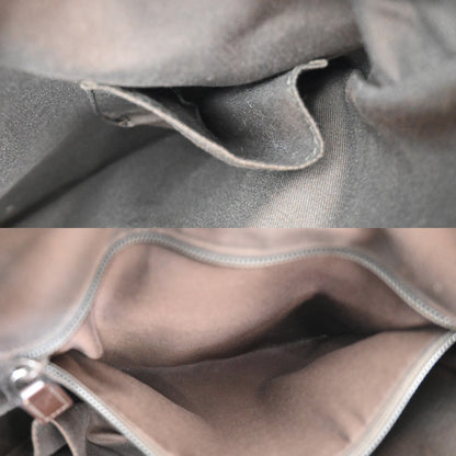 Gucci Zip Messenger Bag GG Canvas with Perforated Leather, BROWN, CANVAS, Shoulder bag