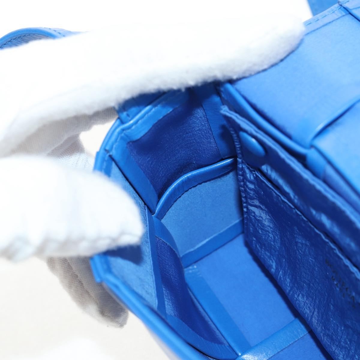 Bottega Veneta Fun Cassette Crossbody Bag Maxi Intrecciato Leather, BLUE, LEATHER, Crossbody bag