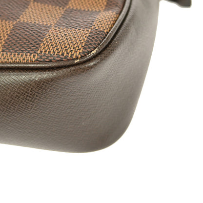 Louis Vuitton Trousse Make Up Bag Damier Canvas, BROWN, CANVAS, Clutche & pouche
