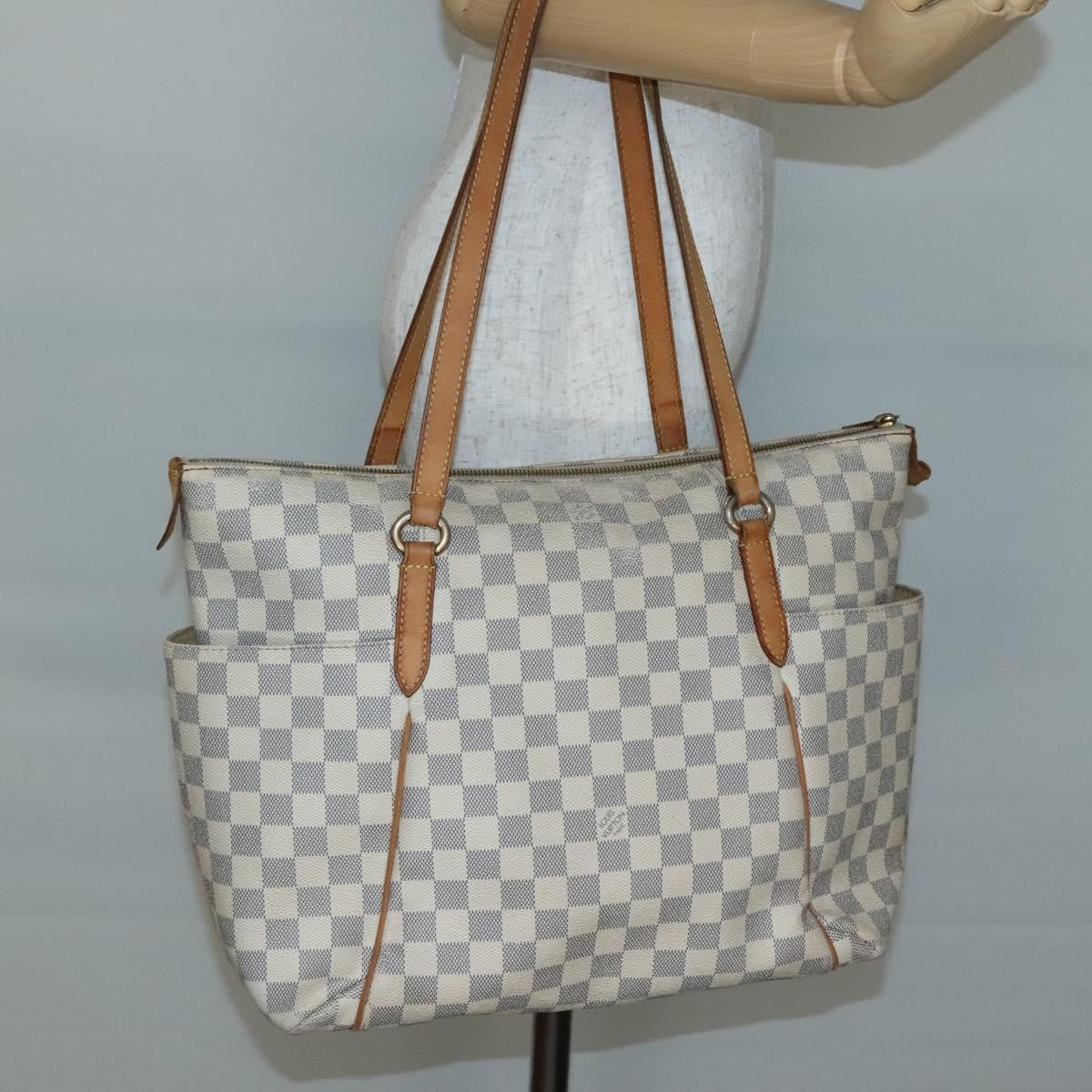 Louis Vuitton Totally Handbag Damier, WHITE, CANVAS, Tote bag