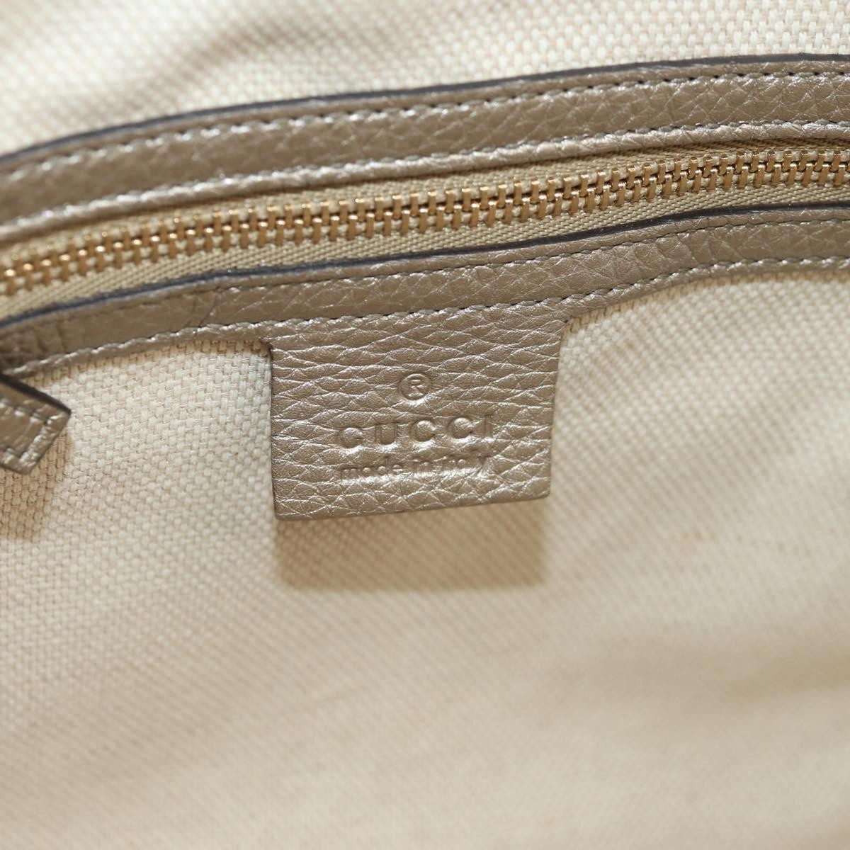 Gucci Soho Convertible Hobo Leather, GOLD, LEATHER, Handbag