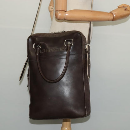 Louis Vuitton Bequia Porte-Documents Handbag Limited Edition Monogram Mirage, BROWN, LEATHER, Tote bag