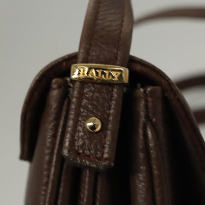 Bally Vintage Shoulder Bag Leather, BROWN, LEATHER, Shoulder bag