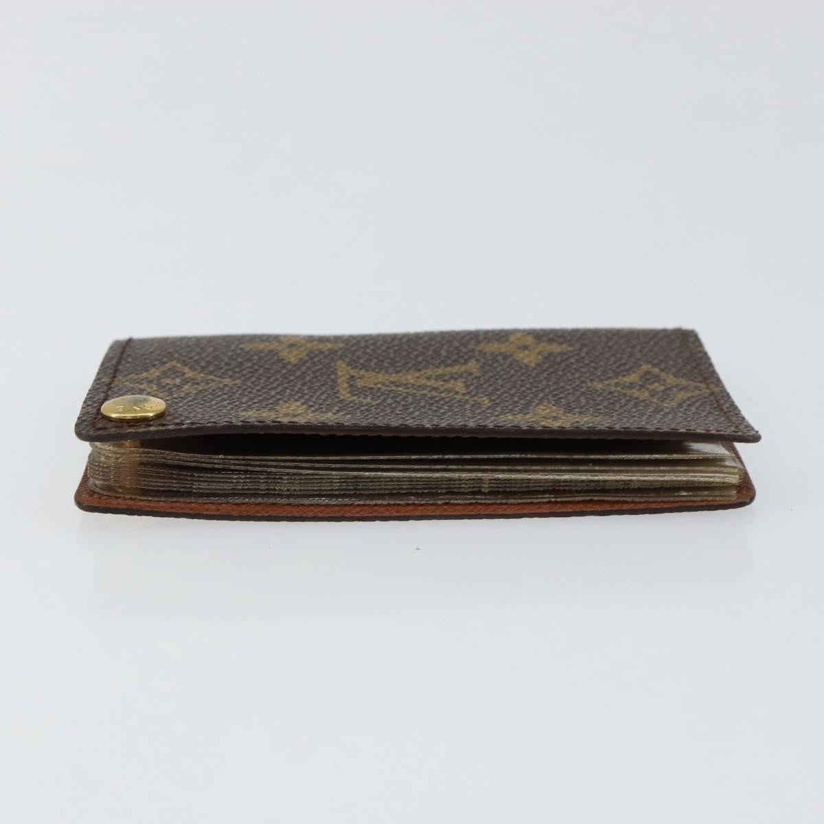 Louis Vuitton Porte Cartes Pression Card Case Monogram Canvas, BROWN, CANVAS, Card Holders