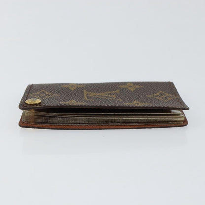 Louis Vuitton Porte Cartes Pression Card Case Monogram Canvas, BROWN, CANVAS, Card Holders