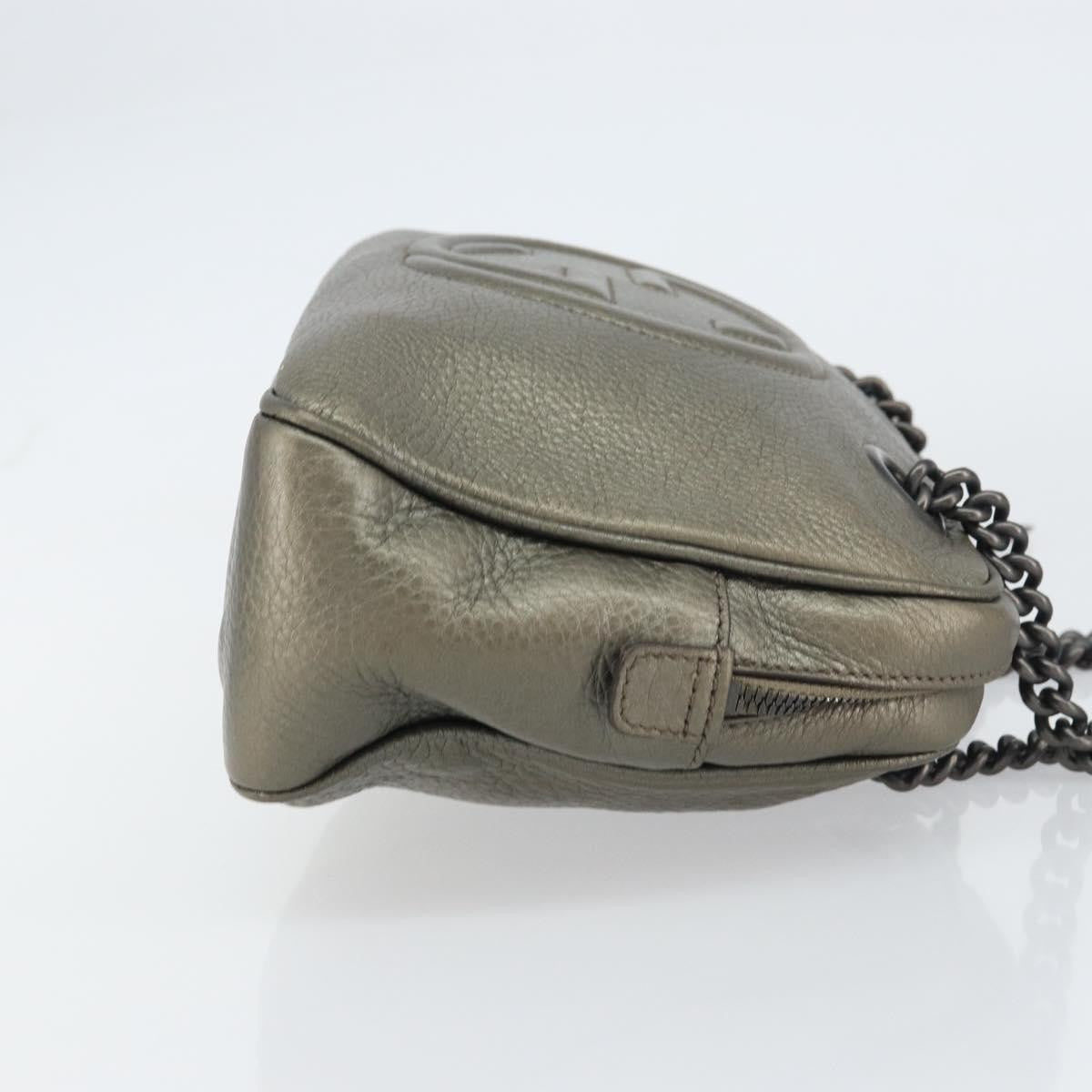 Gucci Soho Chain Zip Shoulder Bag Leather, GOLD, LEATHER, Shoulder bag
