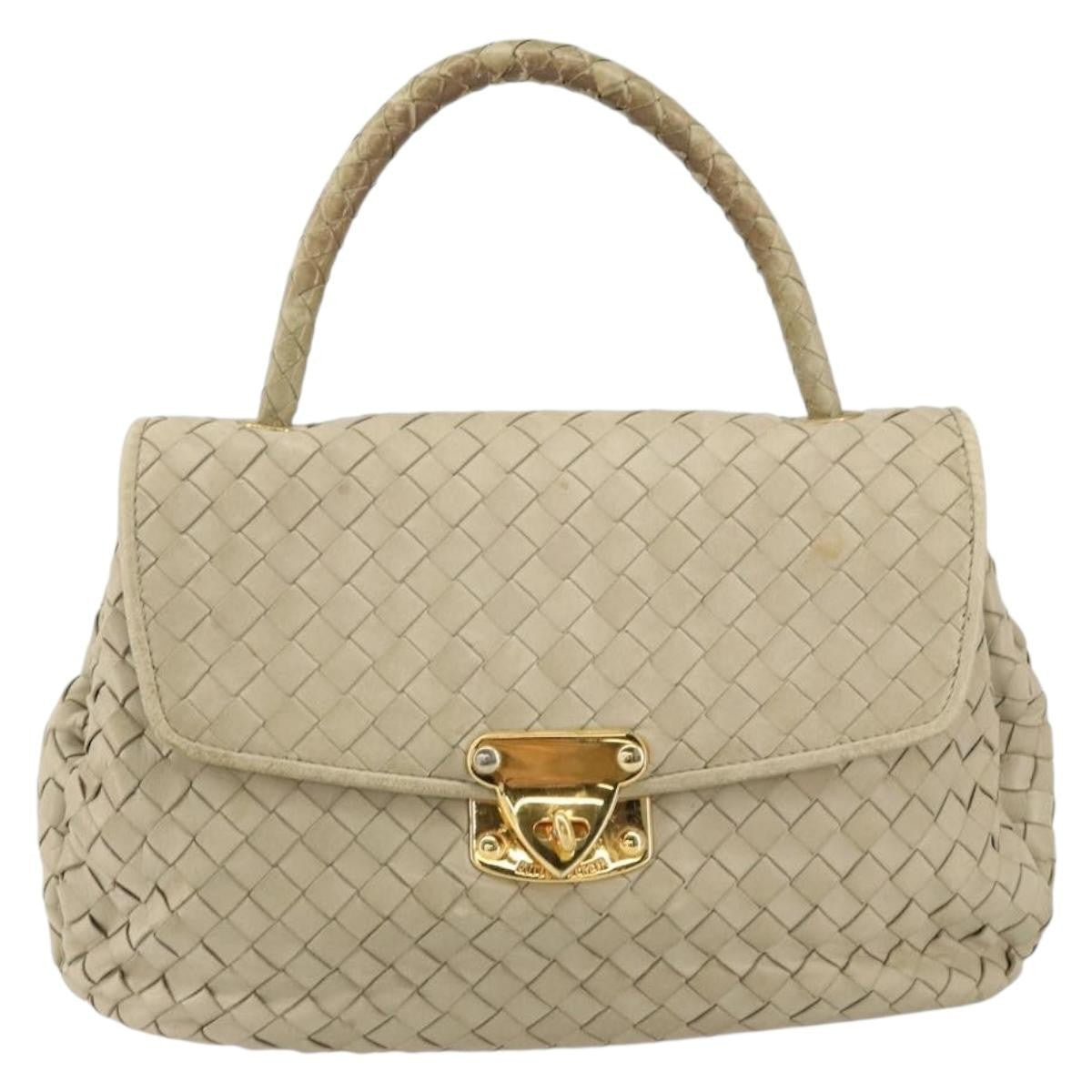 Bottega Veneta Intrecciato Handbag Leather, BEIGE, LEATHER, Handbag