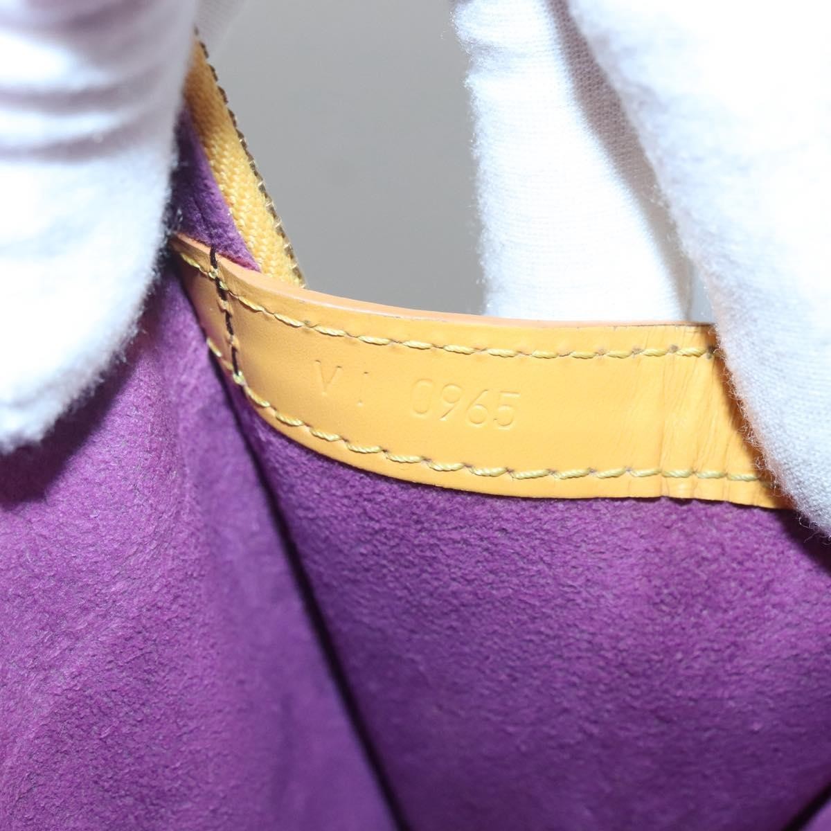 Louis Vuitton Lussac Handbag Epi Leather, YELLOW, LEATHER, Shoulder bag