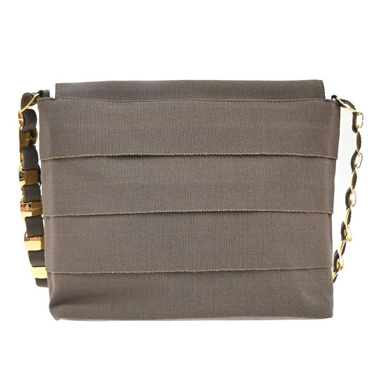 Salvatore Ferragamo Vala Shoulder Bag Canvas, Brown, Canvas, Shoulder Bag
