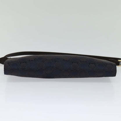 Salvatore Ferragamo Gancini handbag Canvas, NAVY, CANVAS, Handbag