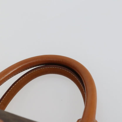 Celine Vintage Duffle Bag Macadam Coated Canvas, BROWN, PVC, Travel bag