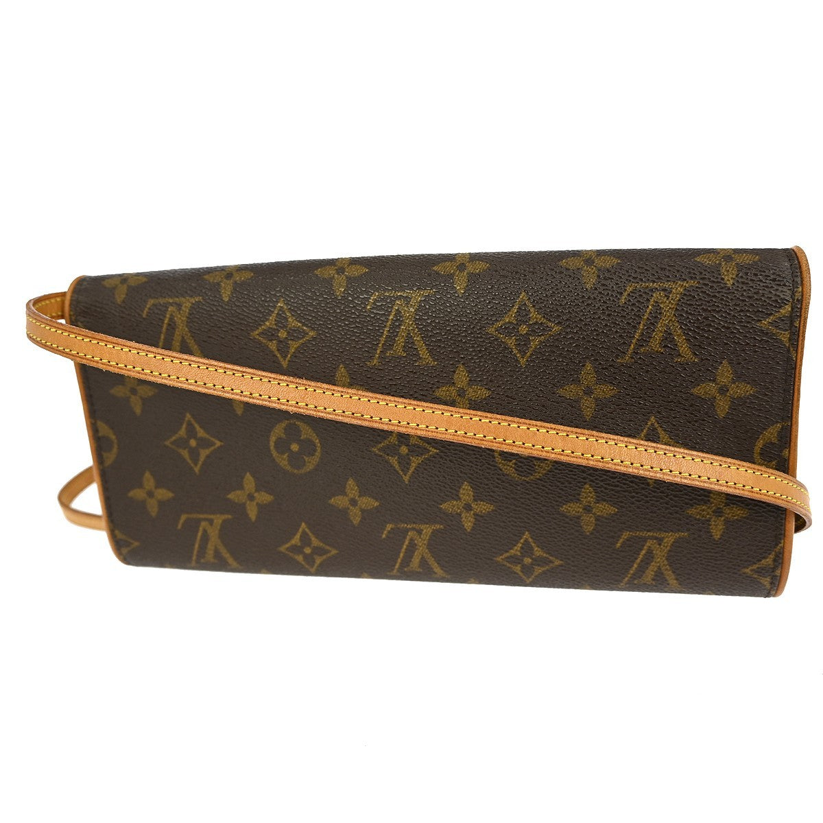 Louis Vuitton Twin Handbag Monogram Canvas, BROWN, CANVAS, Clutche & pouche