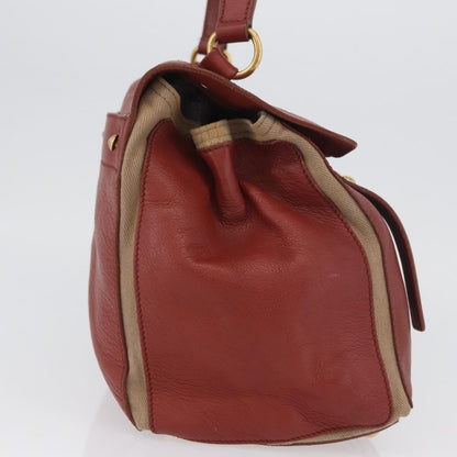 Saint Laurent Muse Two Bag Leather, Red, Leather, Handbag