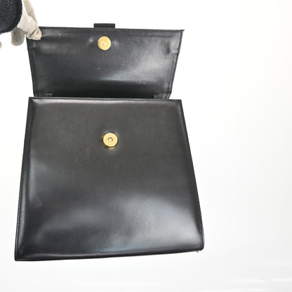 Salvatore Ferragamo Vala Handbag Leather, BLACK, LEATHER, Handbag