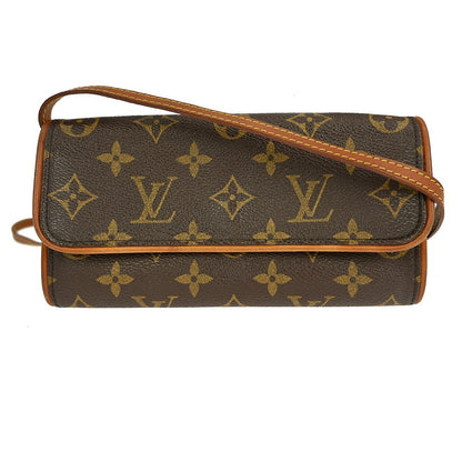 Louis Vuitton Twin Handbag Monogram Canvas, BROWN, CANVAS, Clutche & pouche