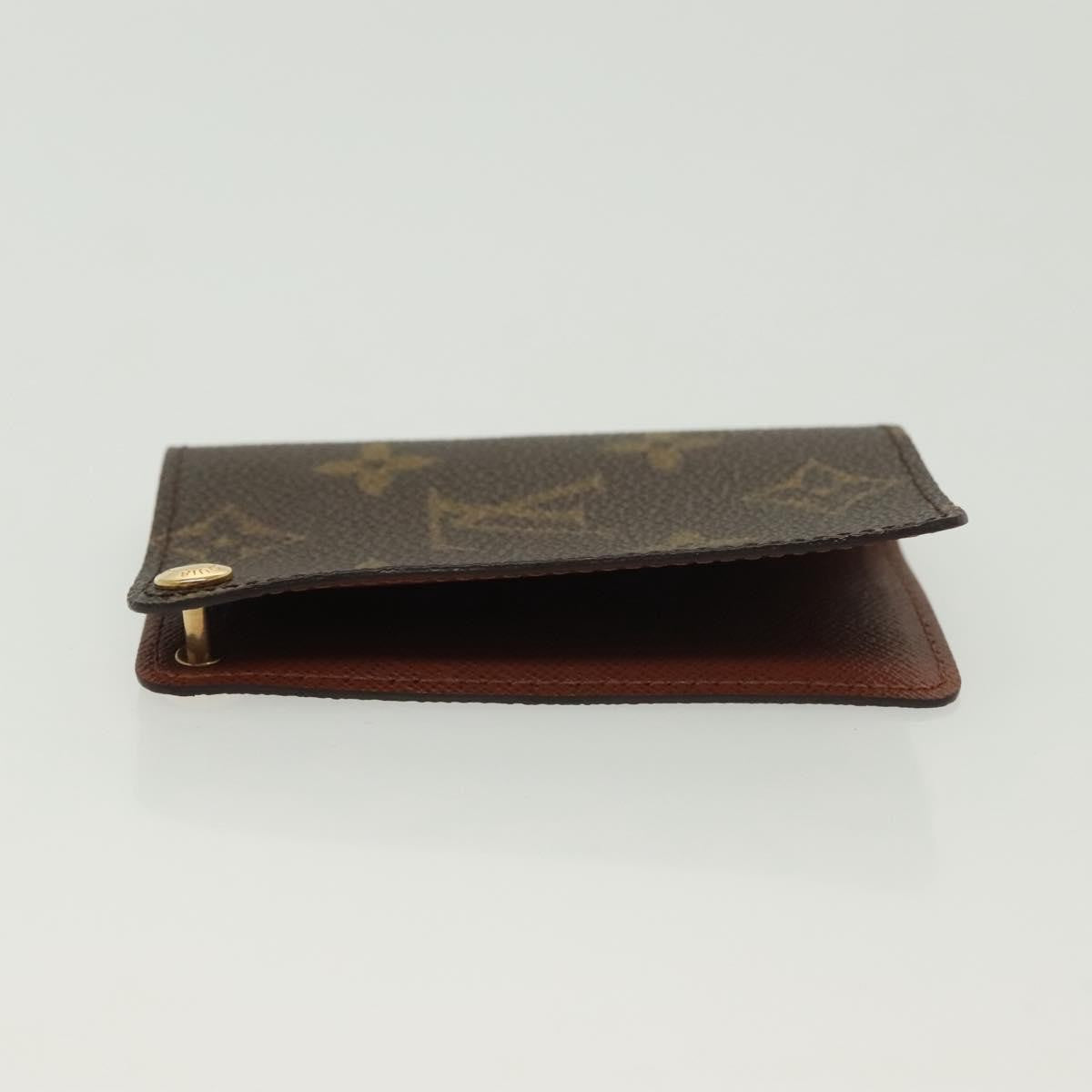 Louis Vuitton Porte Cartes Pression Card Case Monogram Canvas, BROWN, CANVAS, Card Holders